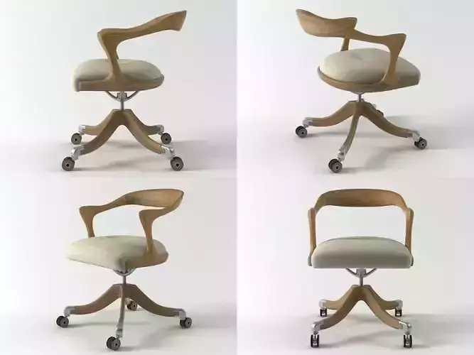 Marlowe four different office chairs on wheels