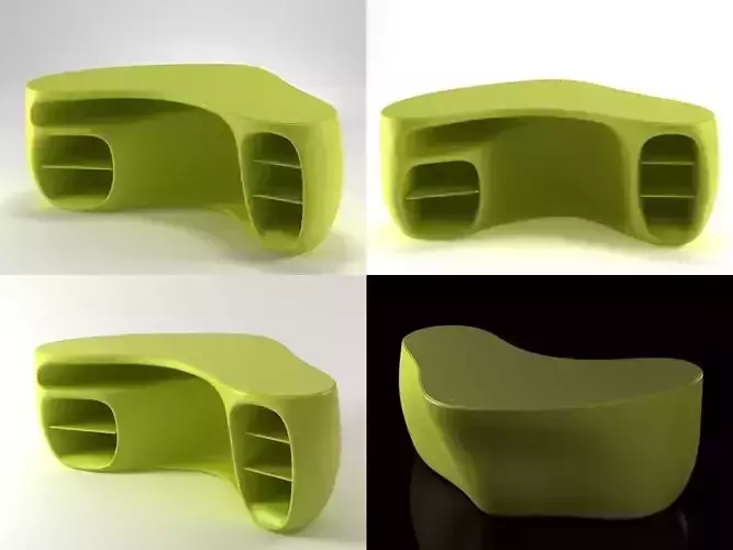 BaObab curved desk 3D model