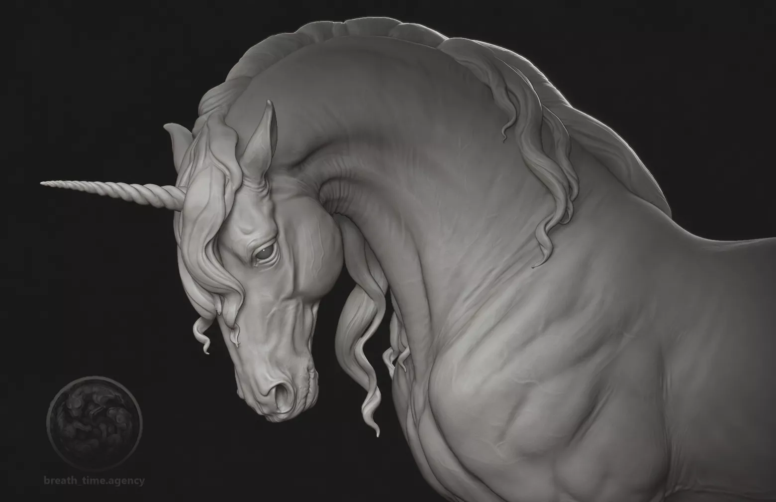 Majestic Unicorn Sculpt - Fantasy Creature 3D Model 3D print model