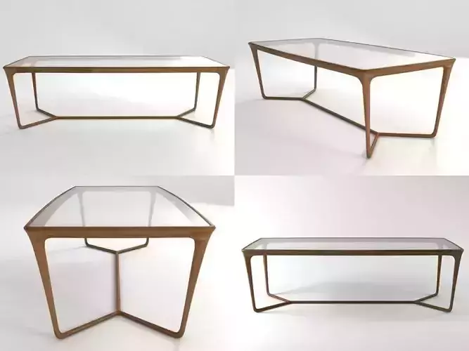 Obi four different tables with glass tops