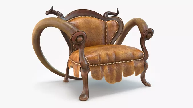 Infernal Furniture Animal Armchair 3D Model 4K PBR