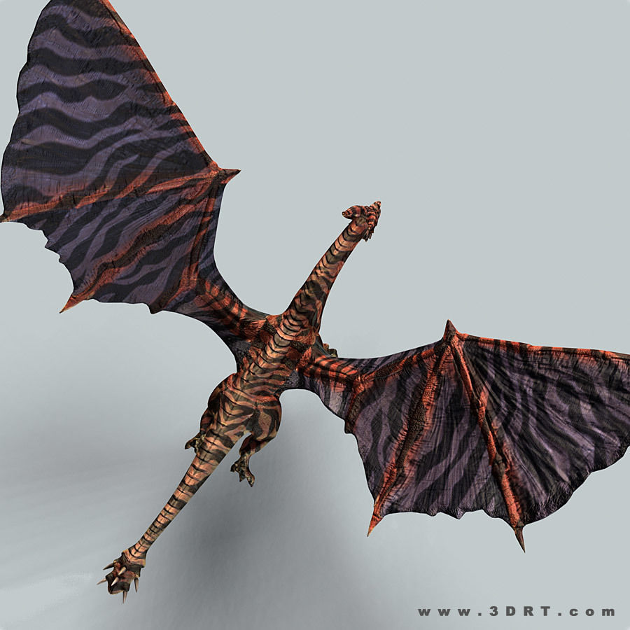 Battle Dragon armored mount  Low-poly 3D model_29
