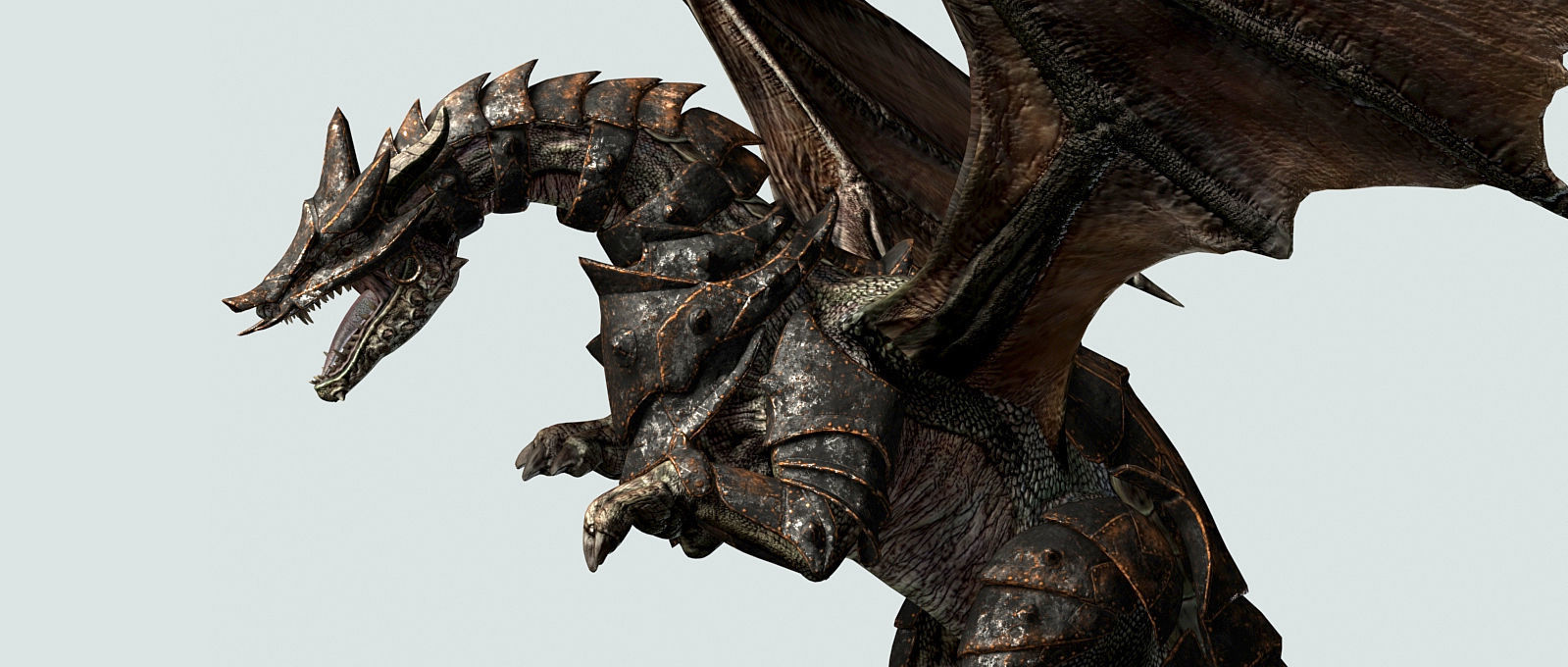 Battle Dragon armored mount  Low-poly 3D model_31