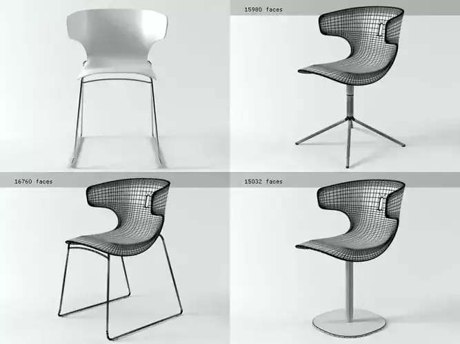 Vanilla four different chairs