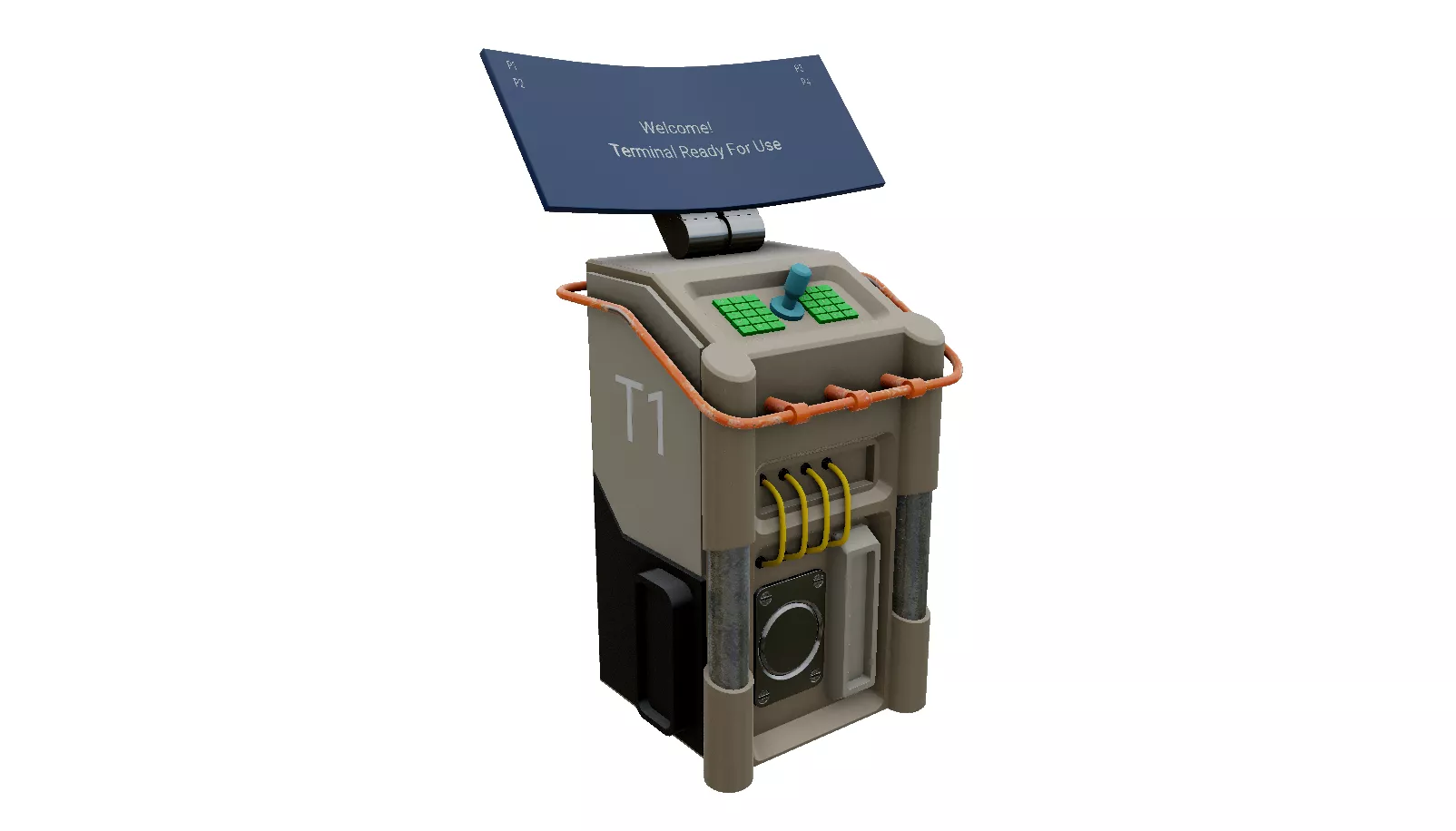 Sci-Fi Terminal Low-poly 3D model