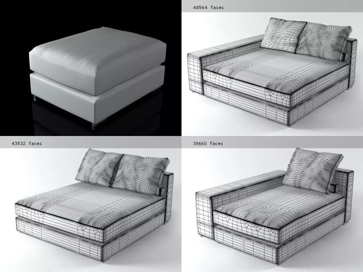 Jagger High Back sofasystem 3D model_2