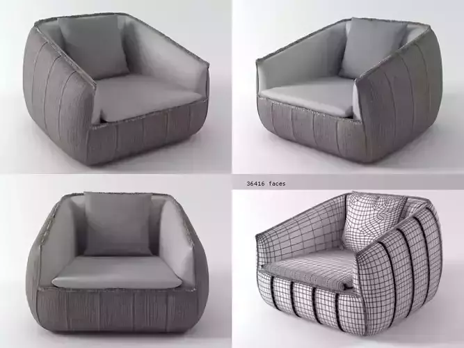 Bask lounge chair 3D model
