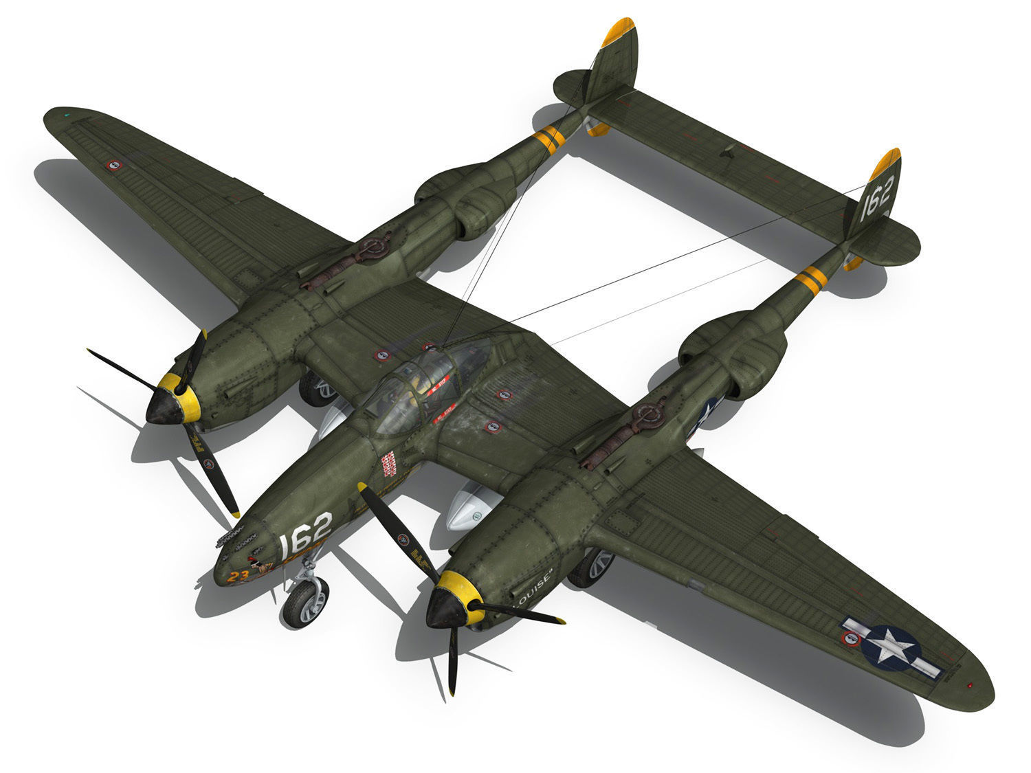 Lockheed P-38 Lightning - Skidoo 3D model_15
