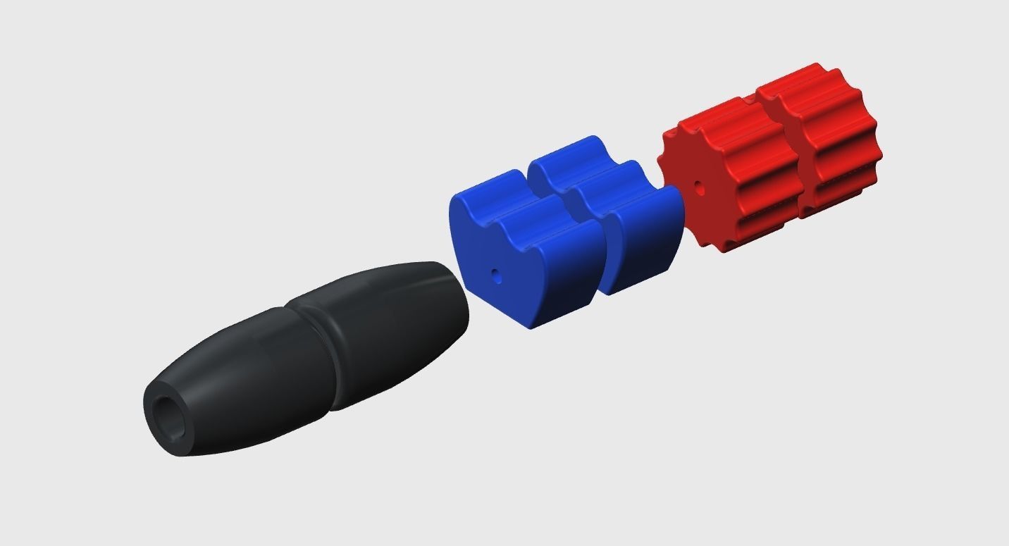 Throttle Pitch and Mixture handles for DIY Flight Simulator 3D print model