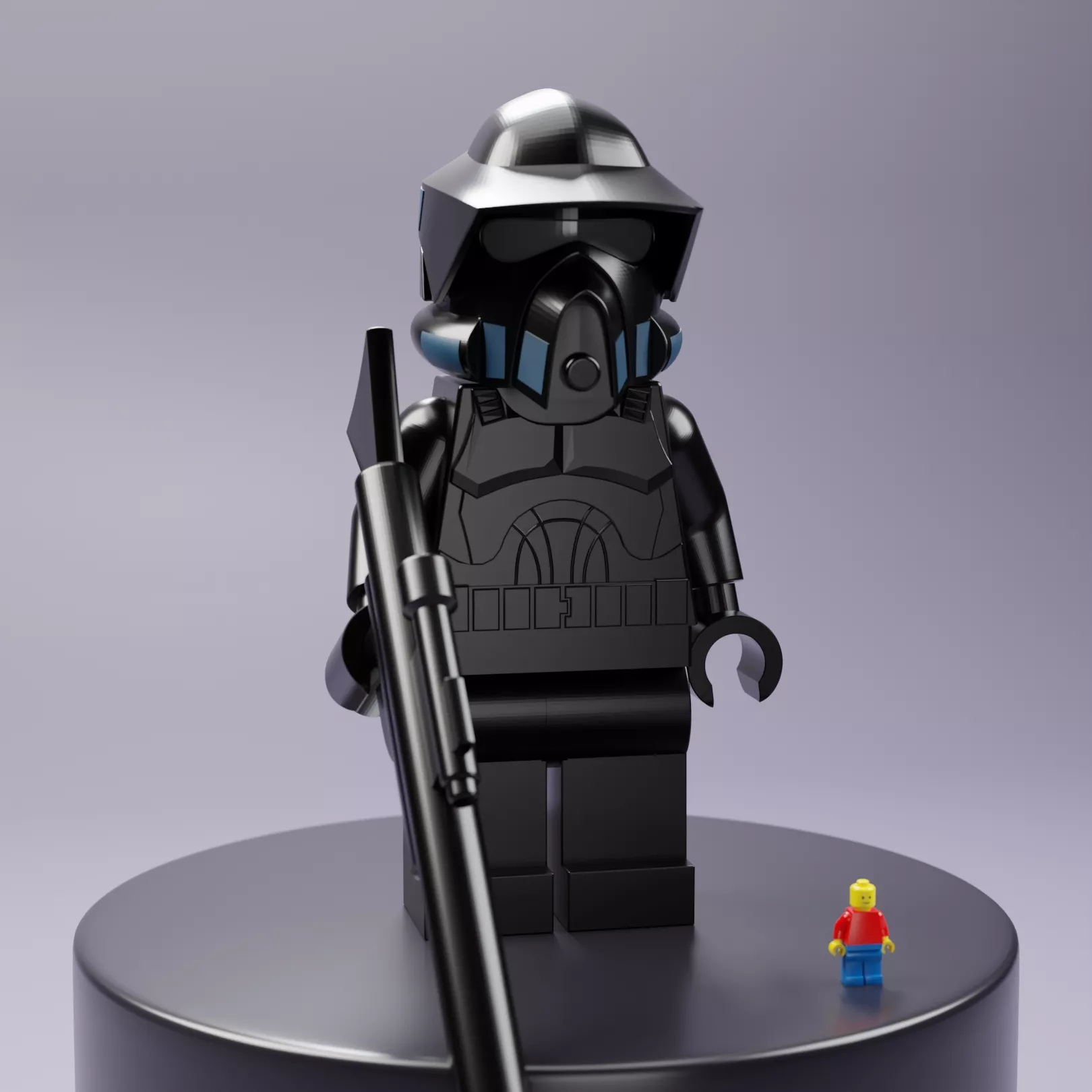 ARF Trooper Lego Maxifig - Fully Articulated 3D print model
