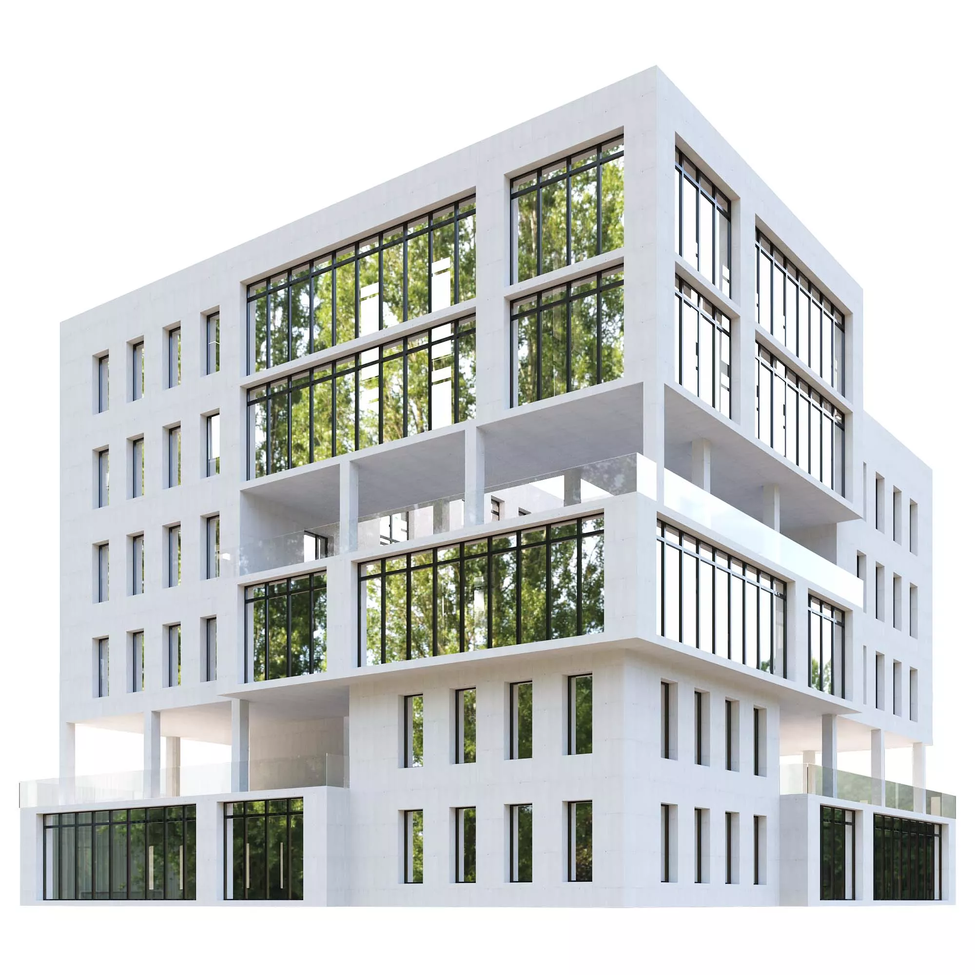 Modern Building 13 Free low-poly 3D model