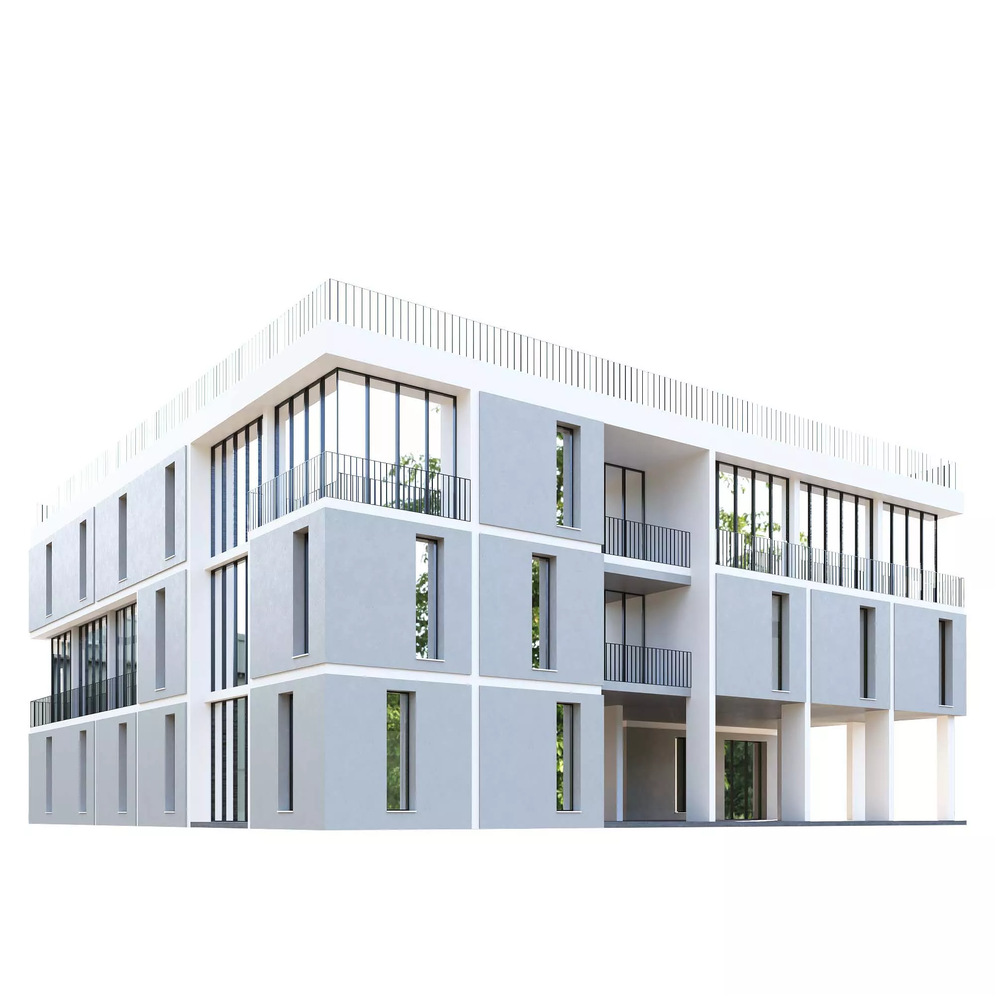 Modern Building 14 Free low-poly 3D model