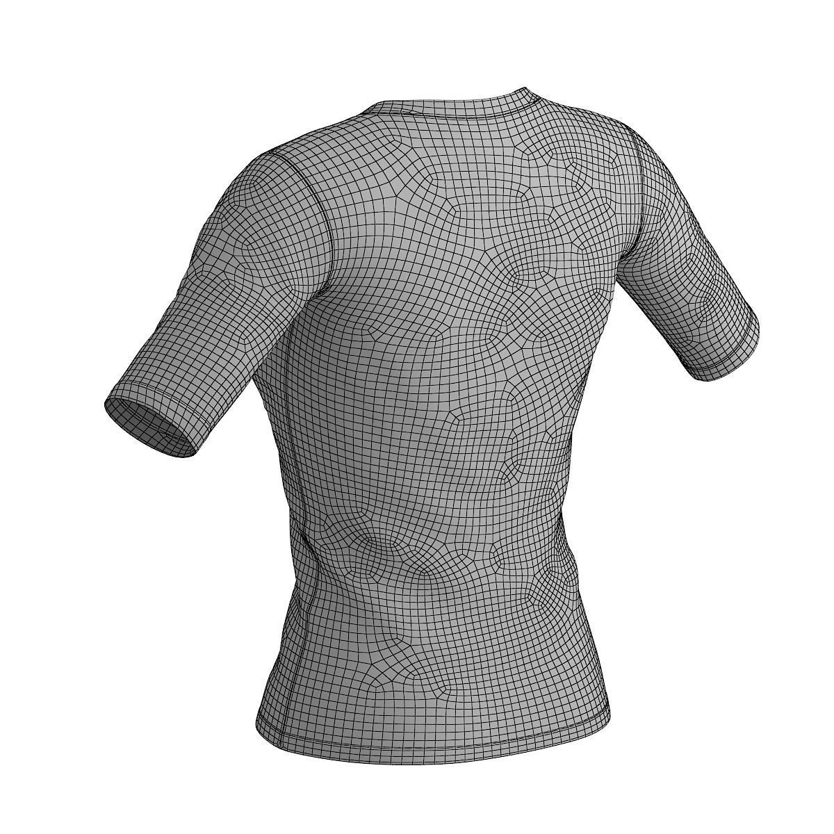 Women Cotton T-shirt  3D model_13