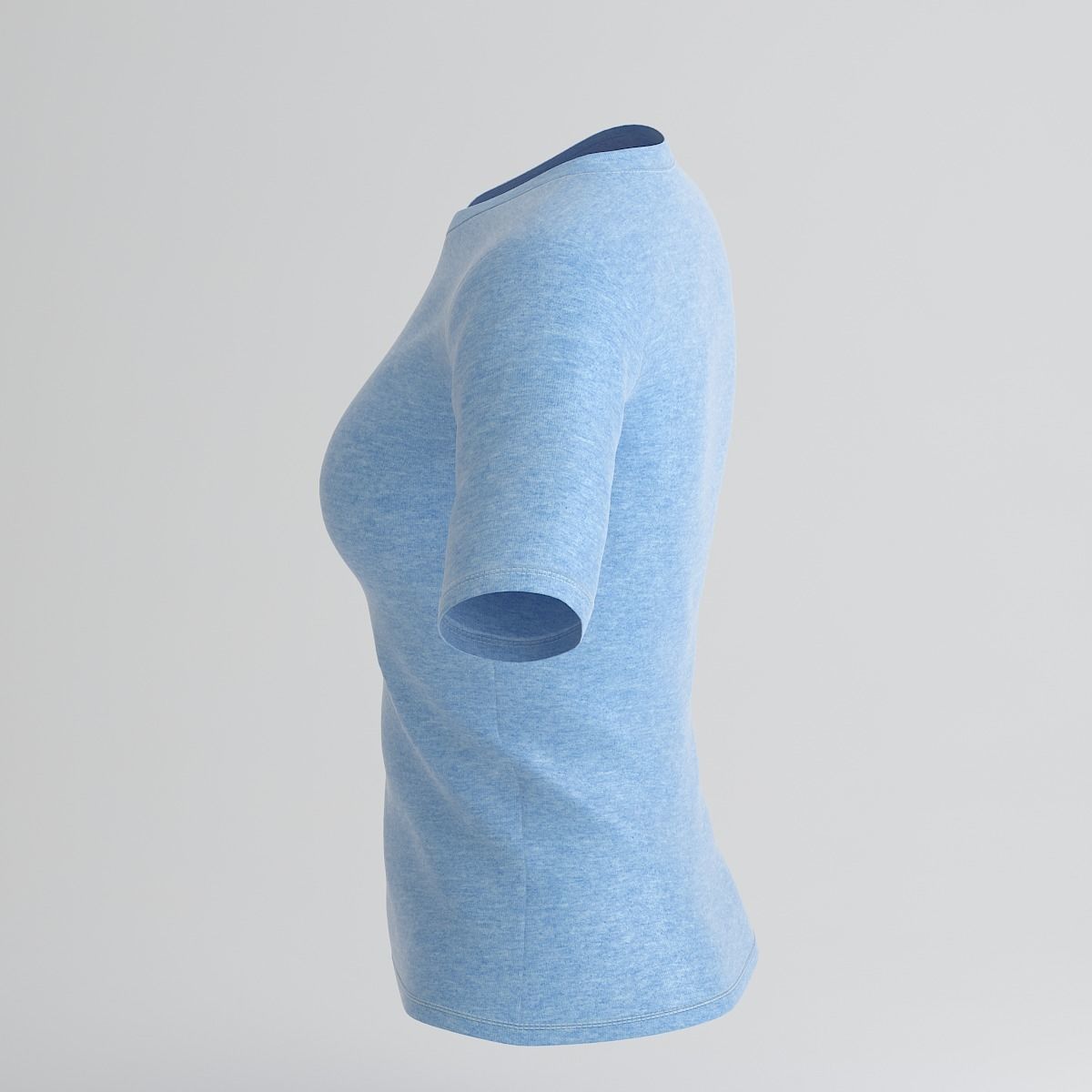 Women Cotton T-shirt  3D model_6