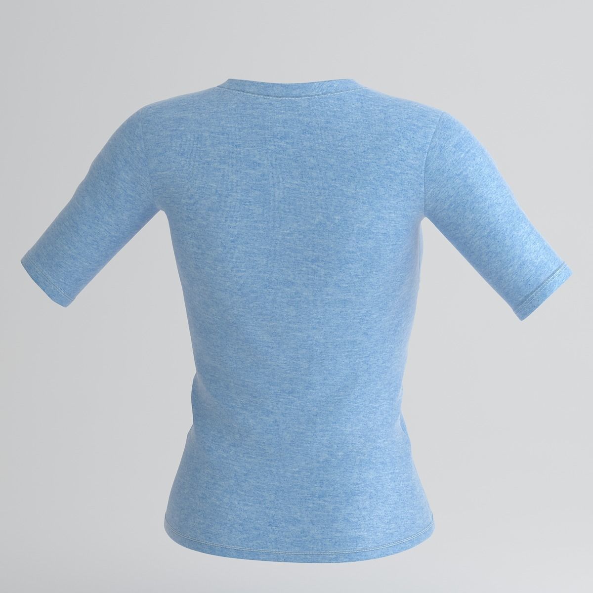 Women Cotton T-shirt  3D model_4