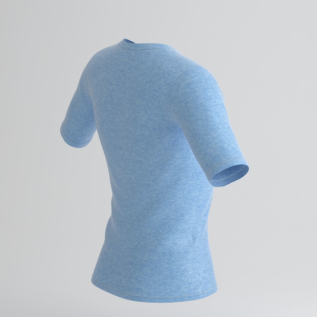 Women Cotton T-shirt  3D model_3