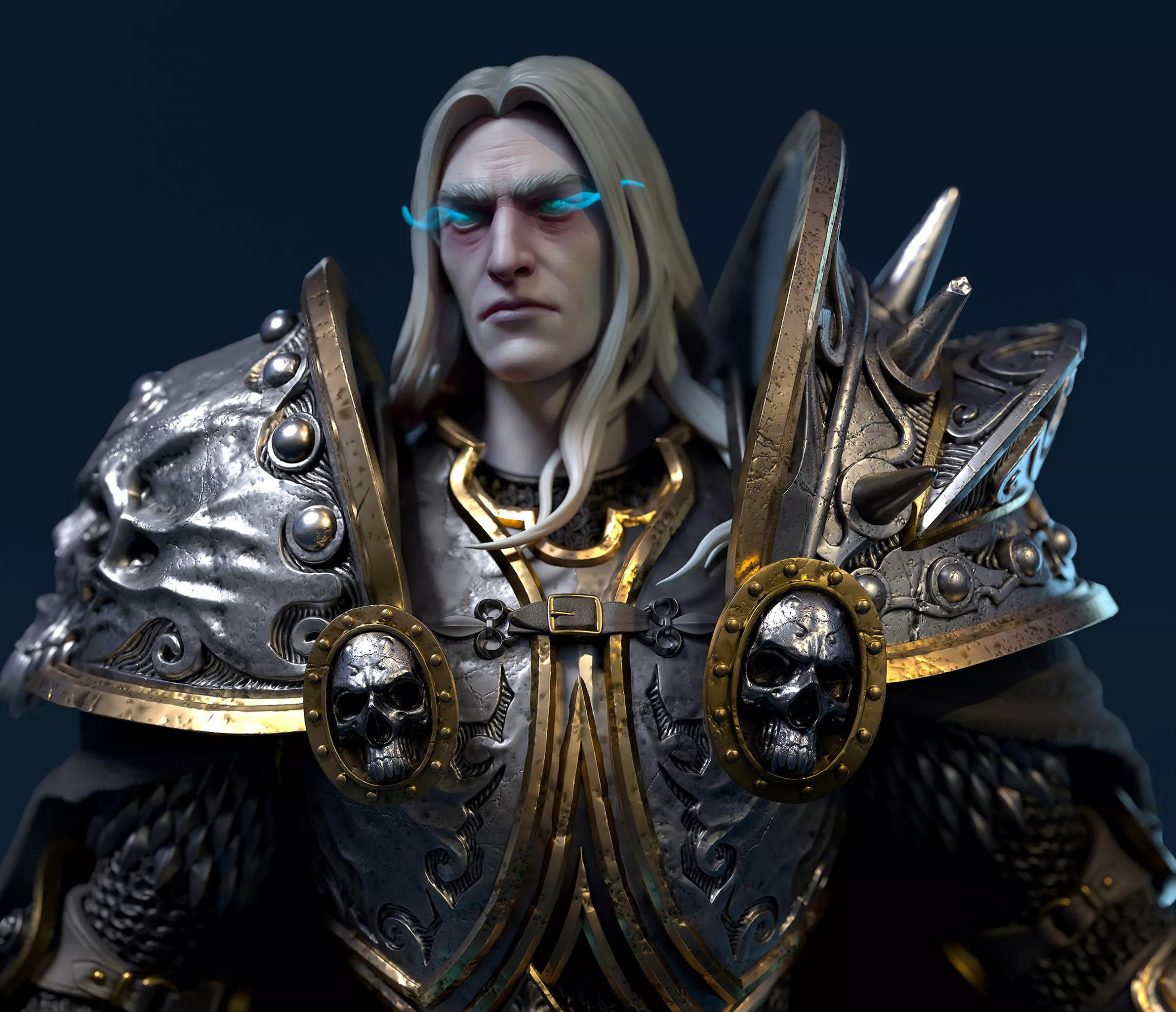 Arthas Lich King World of Warcraft Statue 3D Printable 3D print model