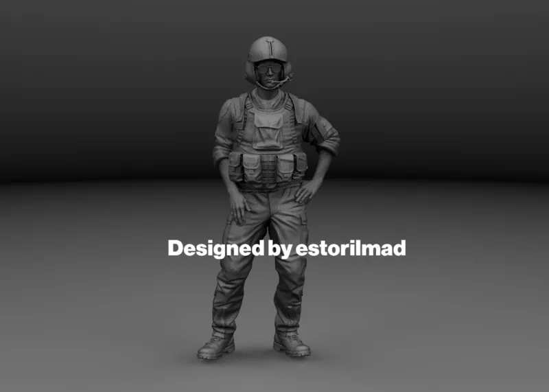 US HELICOPTER PILOT VIETNAM V3 3D print model