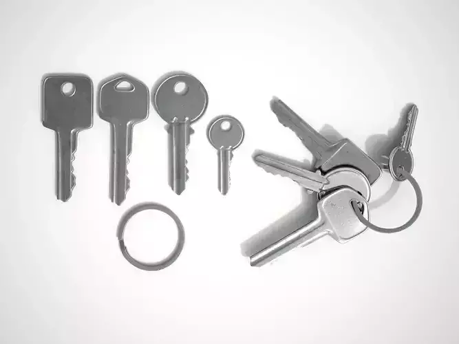 Set Of New Keys 3D model
