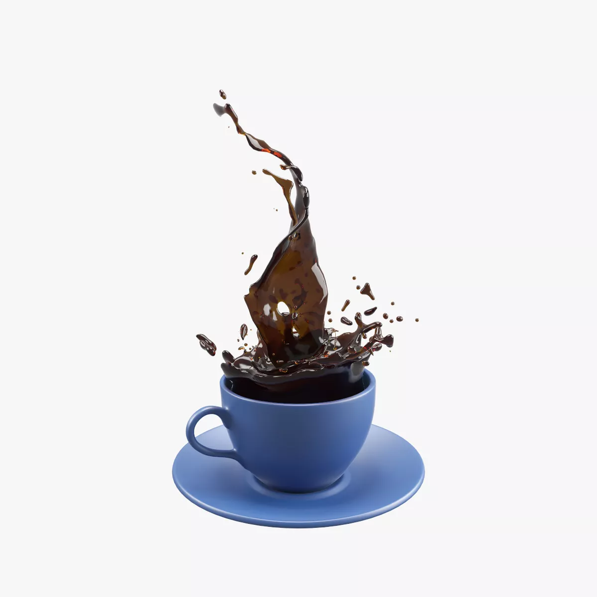 Coffee Splash V1 Low-poly 3D model