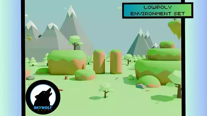 LP Simple Landscape Assets Pack Low-poly 3D model