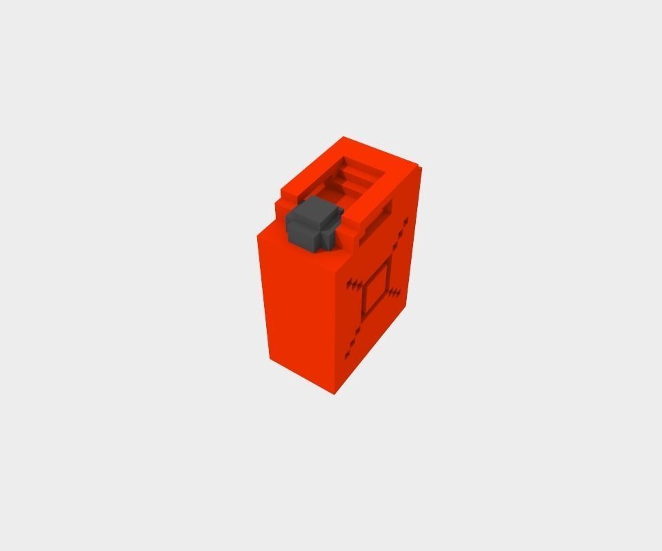 Voxel Gas Gallon Low-poly 3D model_3