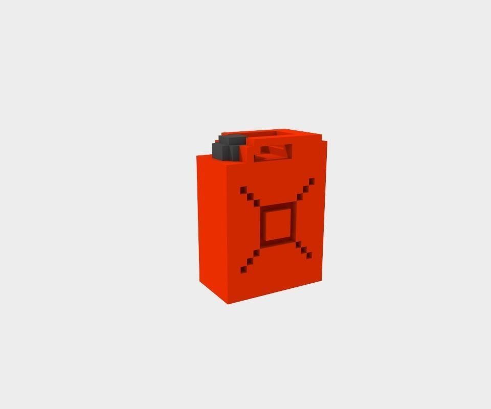 Voxel Gas Gallon Low-poly 3D model_2