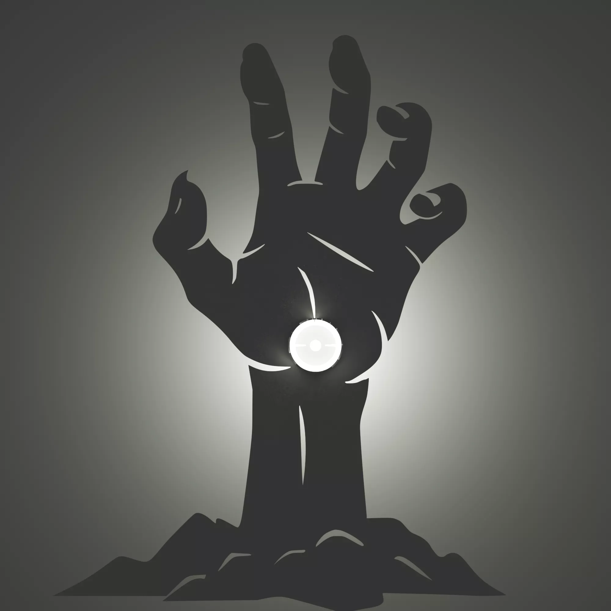 Zombie Hand Shadow Lamp 3D print model