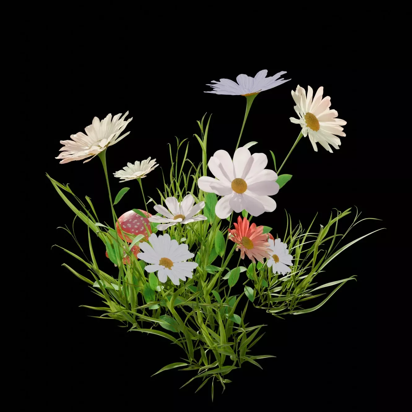 Garden And Yard Flowers Free low-poly 3D model