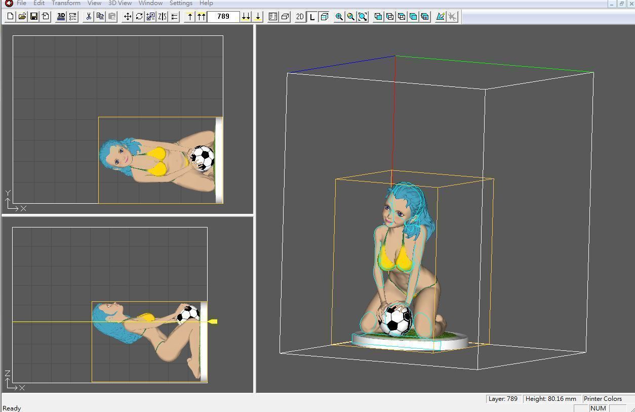 Soccer Girls 3D print model_3