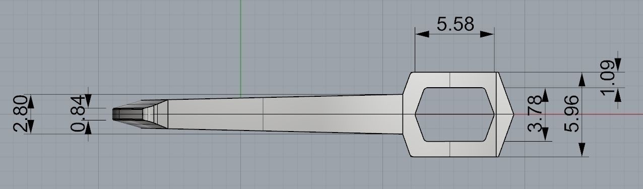 Pendant Slavic Axe 02 3D print model_1