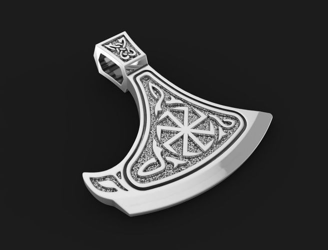 Pendant Slavic Axe 02 3D print model