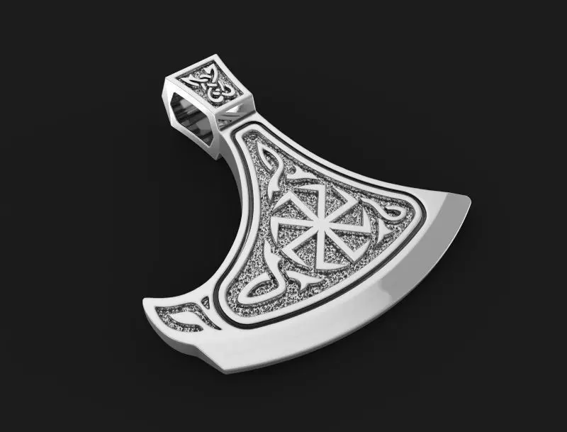 Pendant Slavic Axe 02 3D print model_0