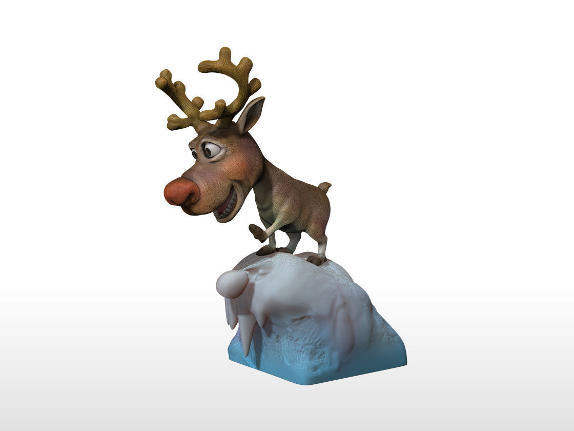 Rudolph -nosed reindeer 3D print model_8