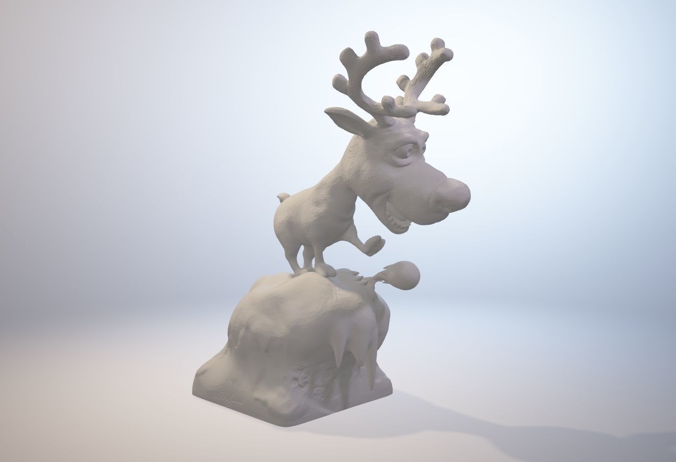 Rudolph -nosed reindeer 3D print model_13