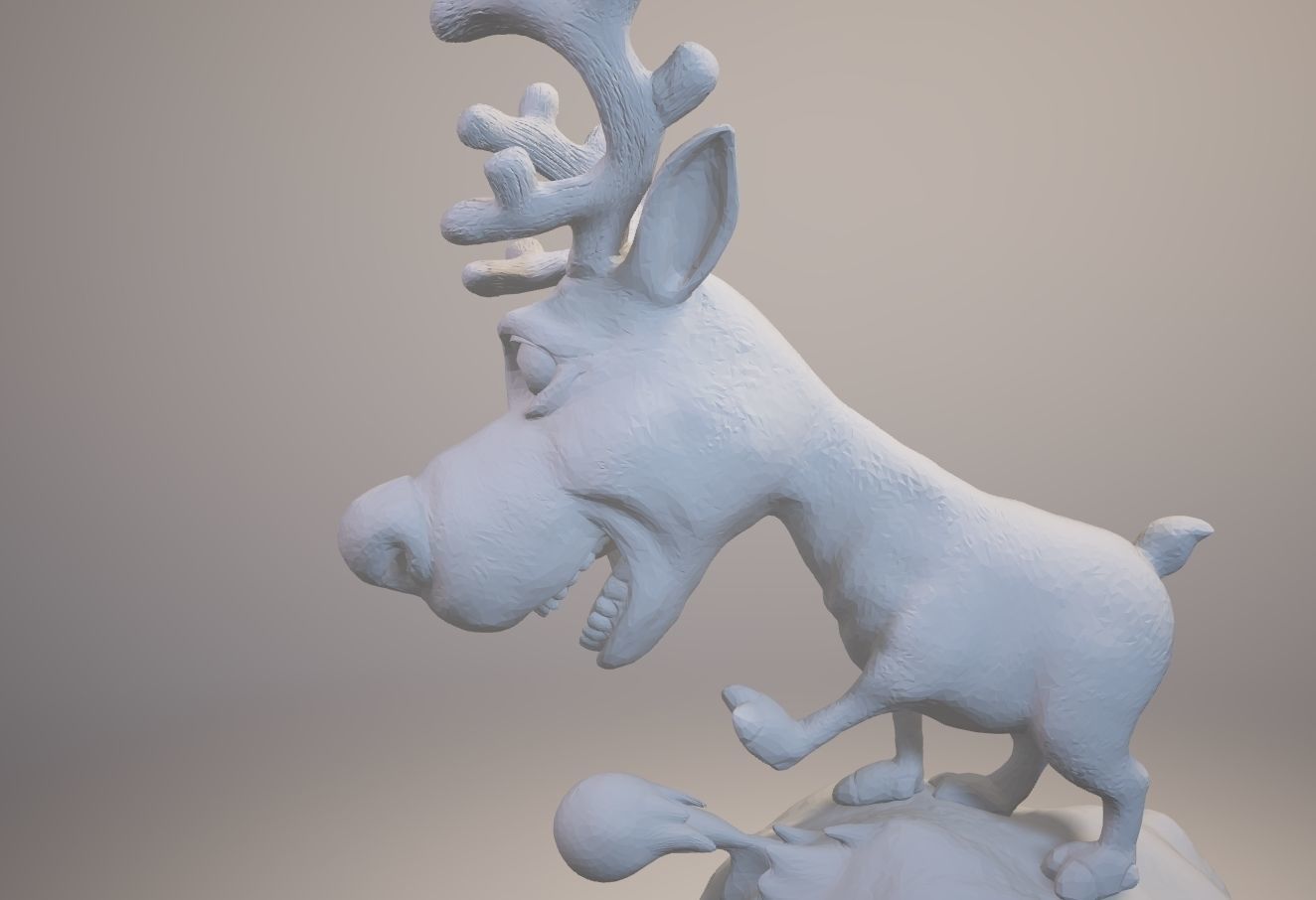 Rudolph -nosed reindeer 3D print model_16