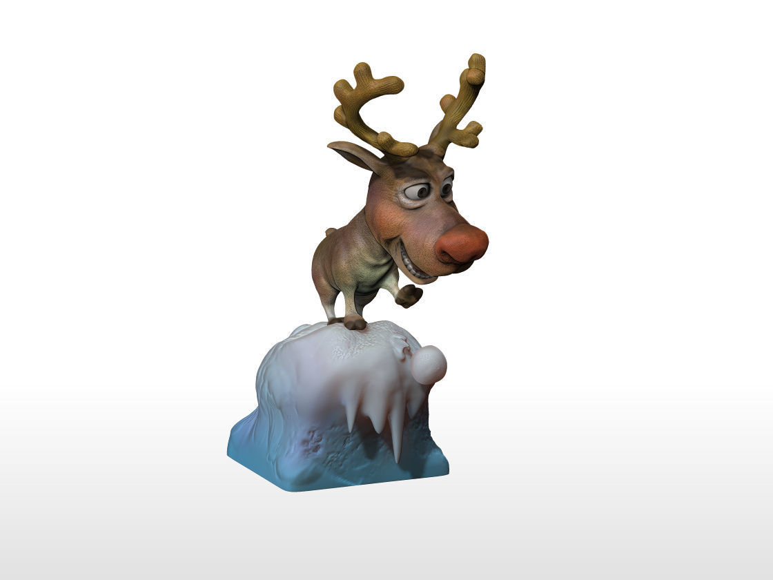Rudolph -nosed reindeer 3D print model_5