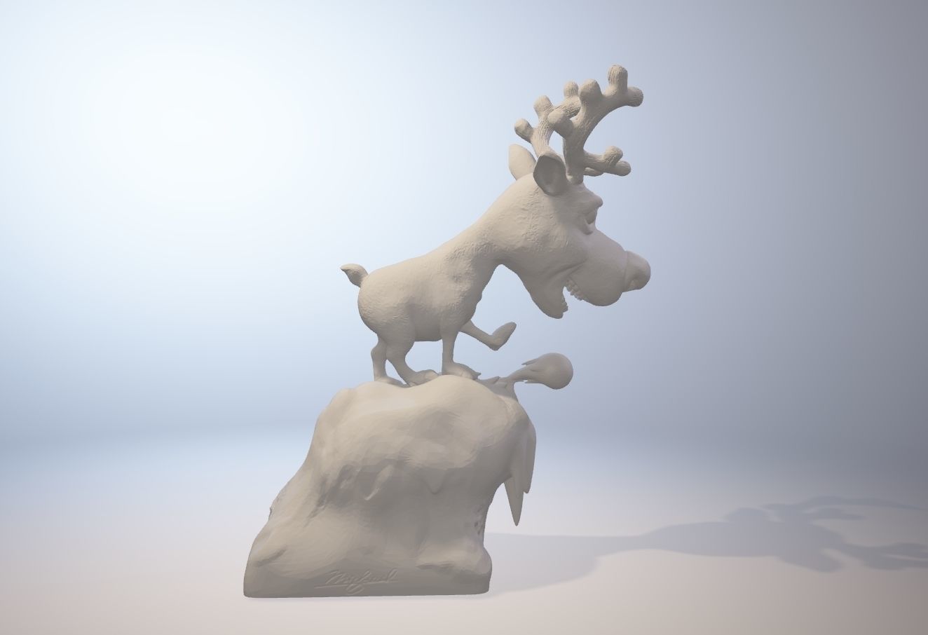 Rudolph -nosed reindeer 3D print model_14