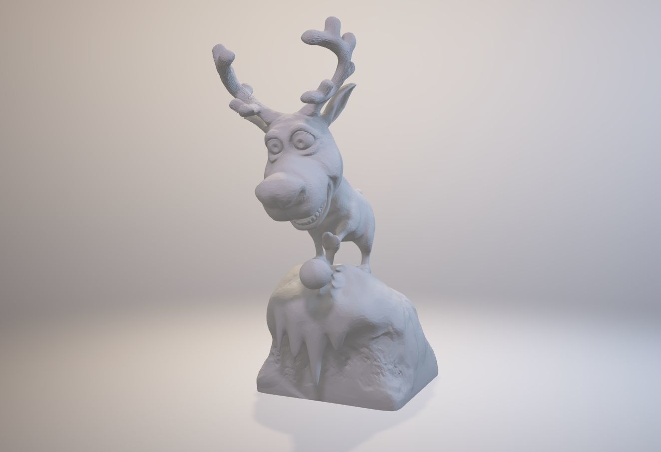 Rudolph -nosed reindeer 3D print model_12