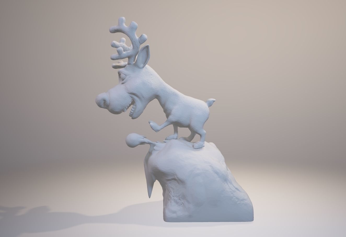 Rudolph -nosed reindeer 3D print model_11
