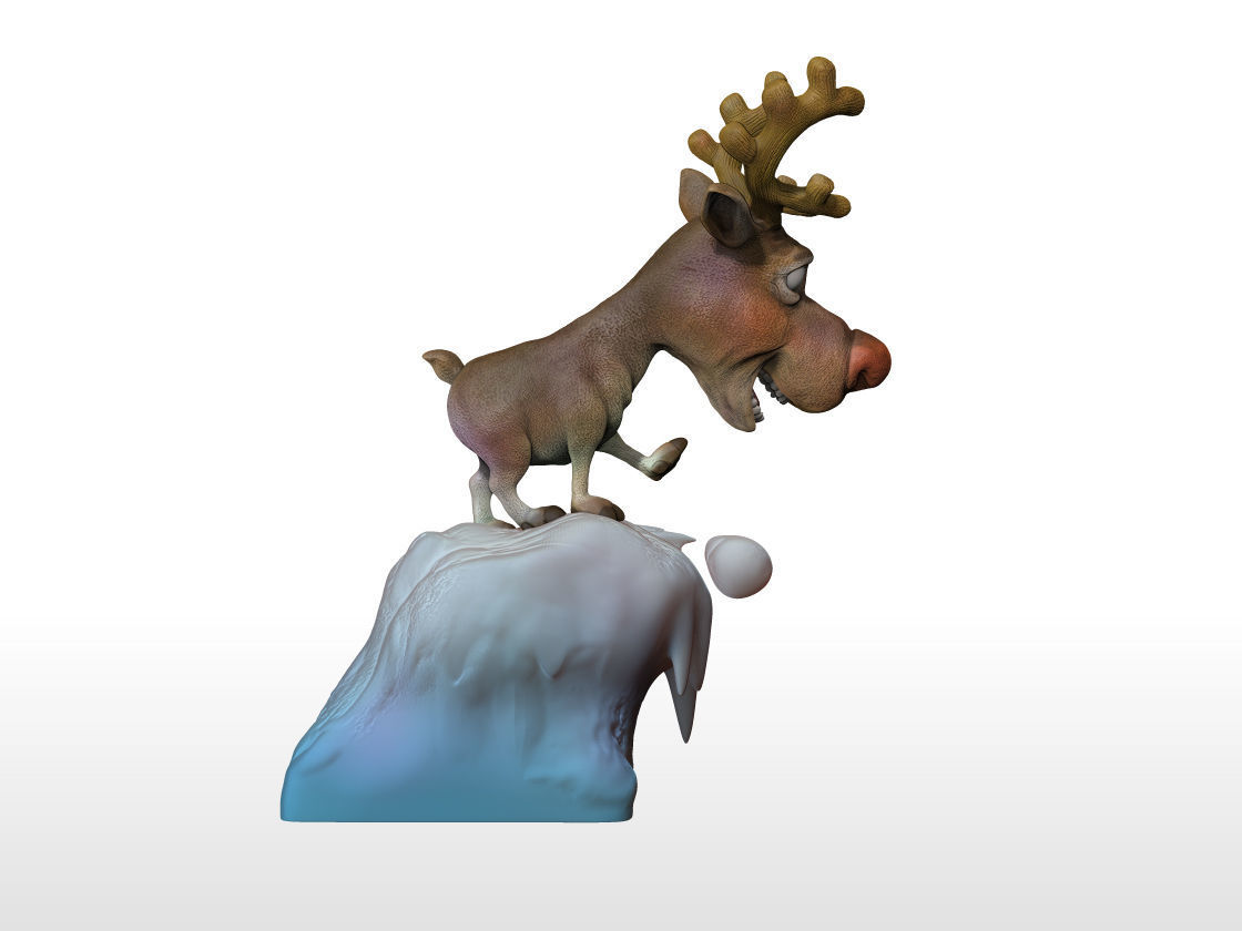 Rudolph -nosed reindeer 3D print model_6