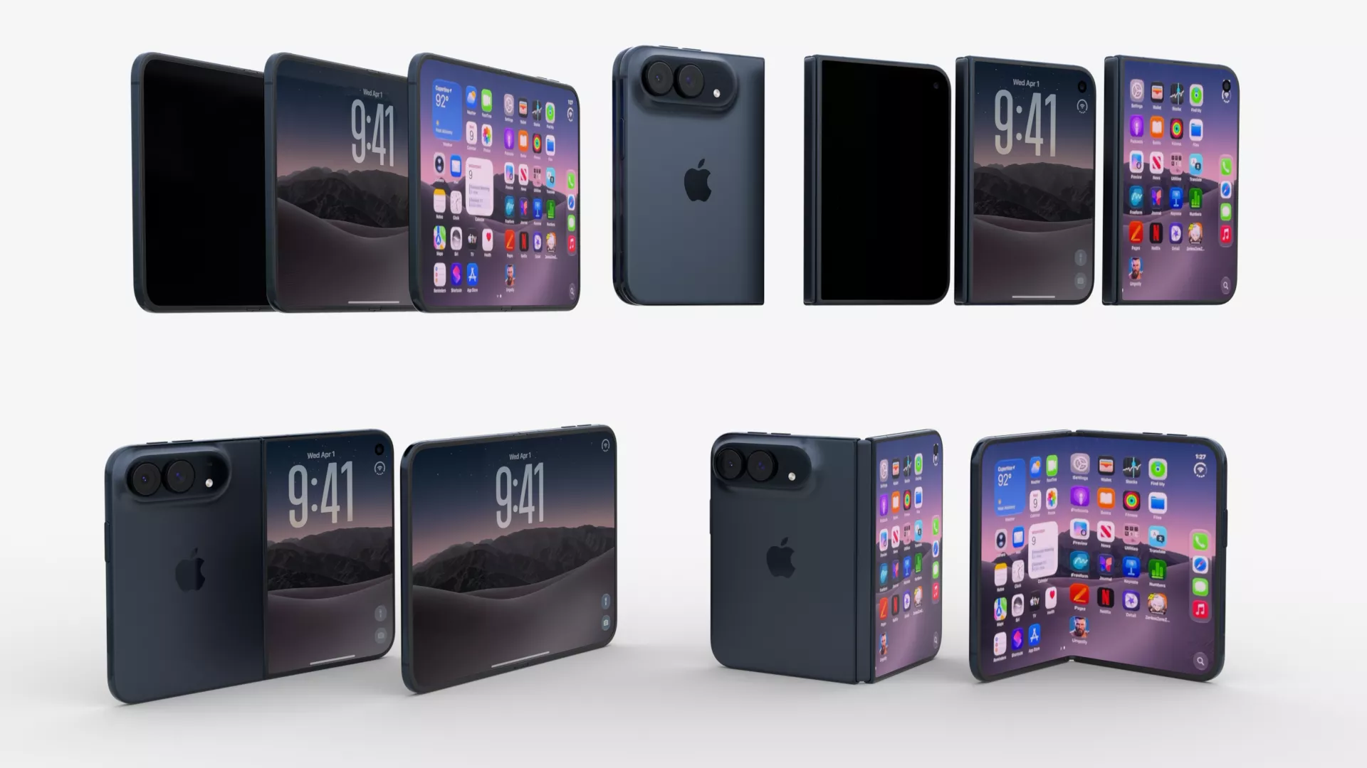 iPhone Duo Night Sky Phone Rigged and Animated 3D model