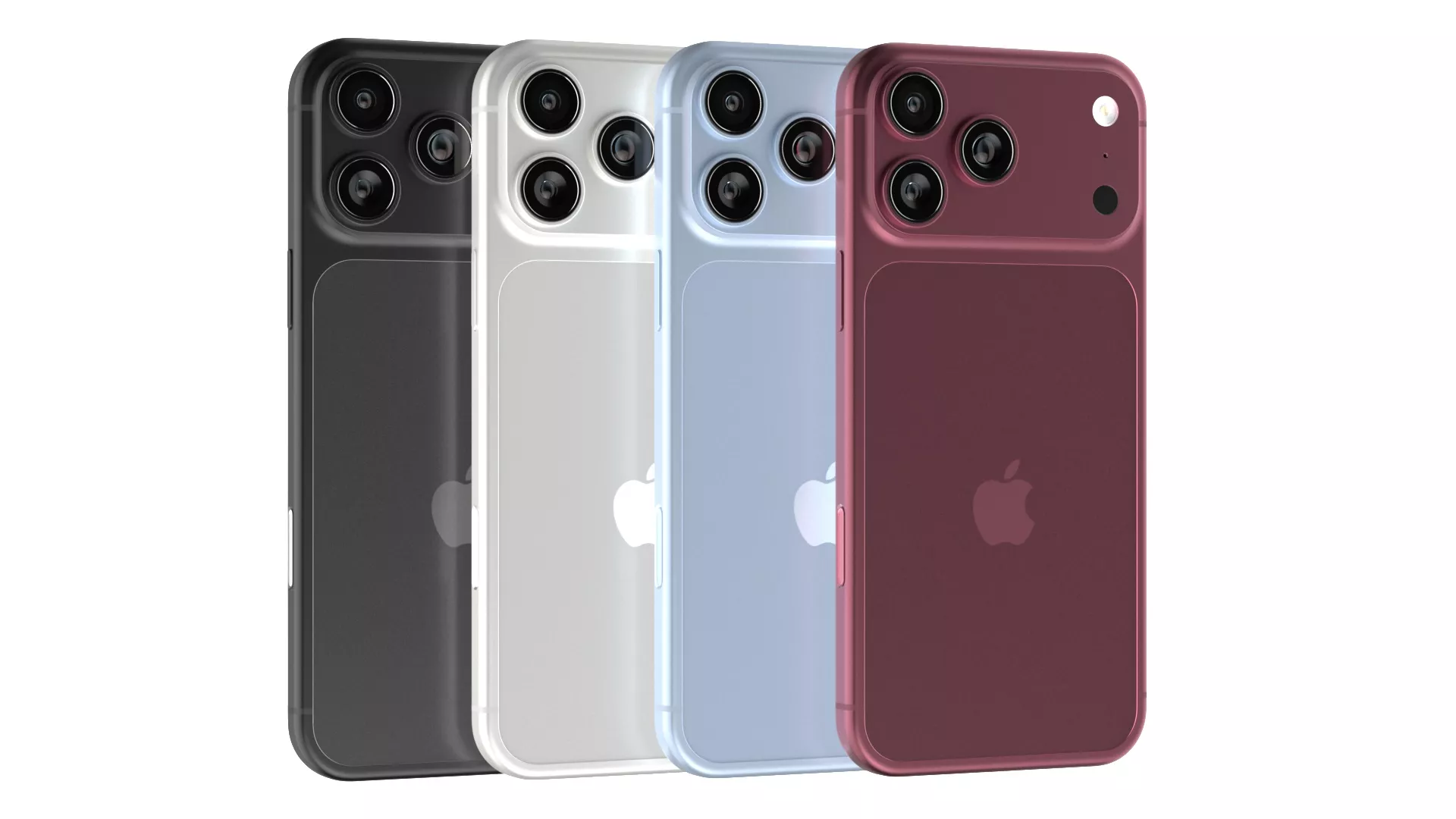 Apple iPhone 18 Pro Max All Colors 3D model