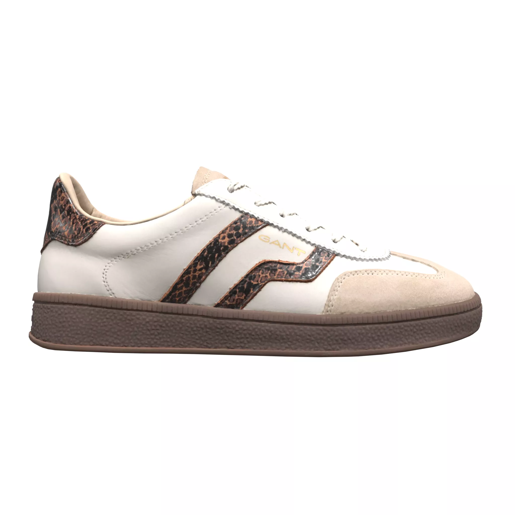 GANT Cuzima Suede Snake-Leather Sneakers Low-poly 3D model