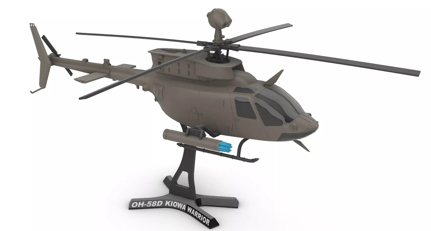 OH-58D KIOWA WARRIOR 3D print model