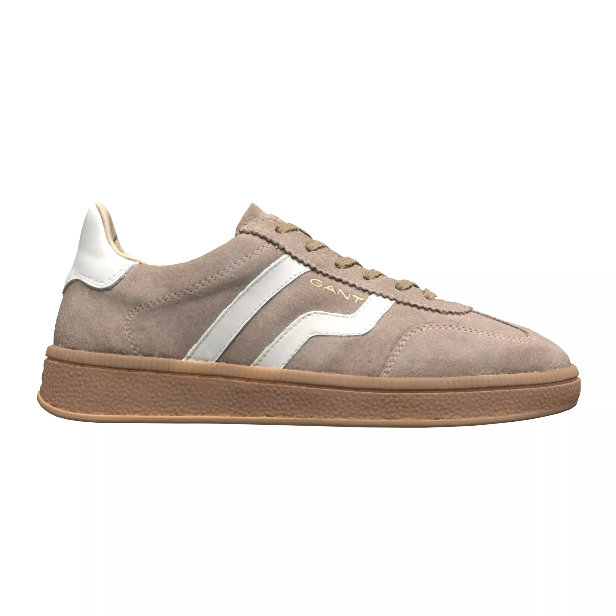 GANT Cuzmo Suede Leather Sneakers Beige White Low-poly 3D model
