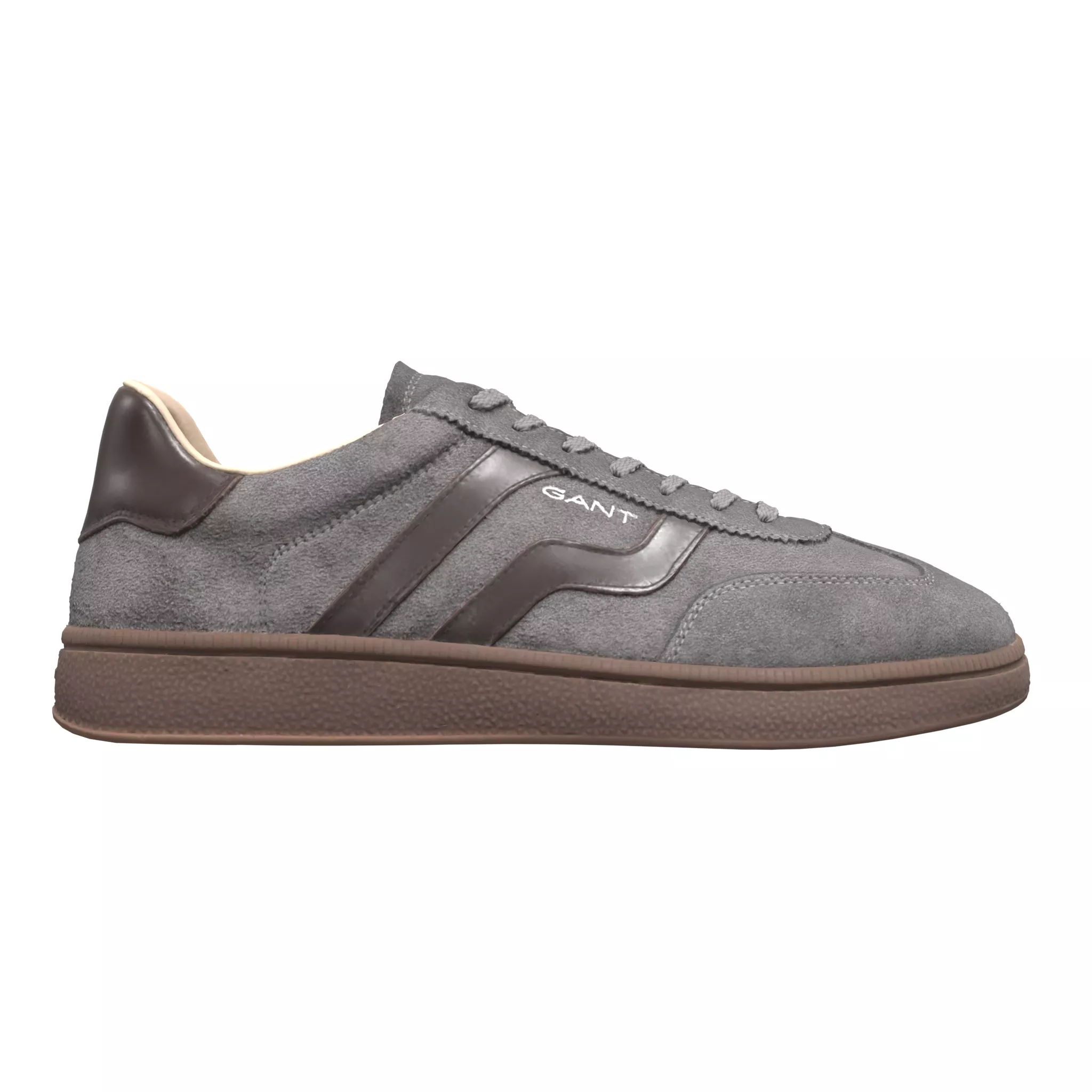 GANT Cuzmo Suede Leather Sneakers Grey Brown Low-poly 3D model