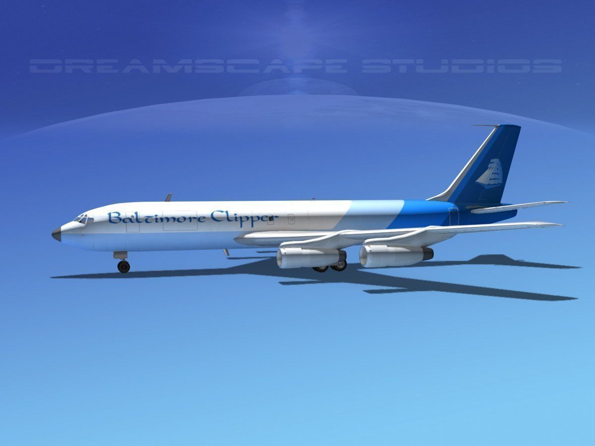 Boeing 707 Baltimore Clipper 3D model_2