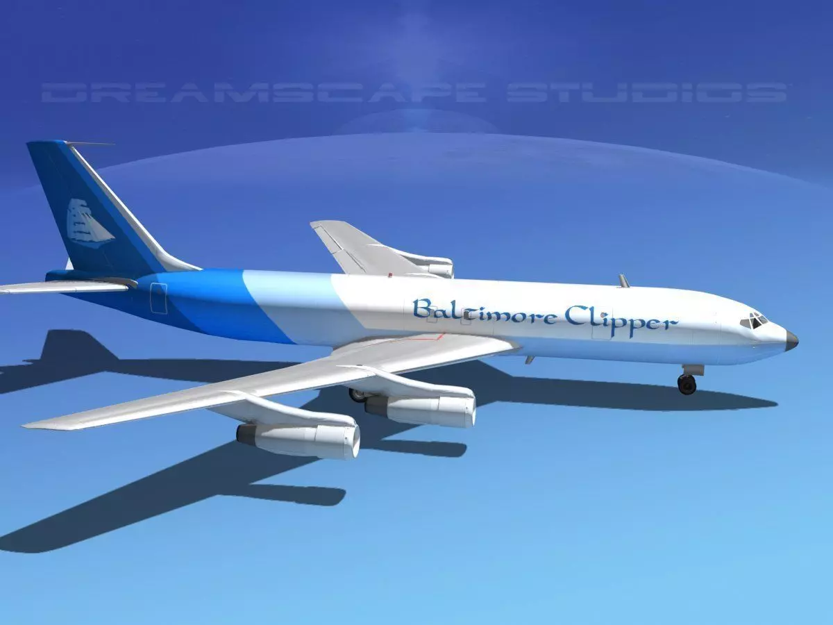 Boeing 707 Baltimore Clipper 3D model_0