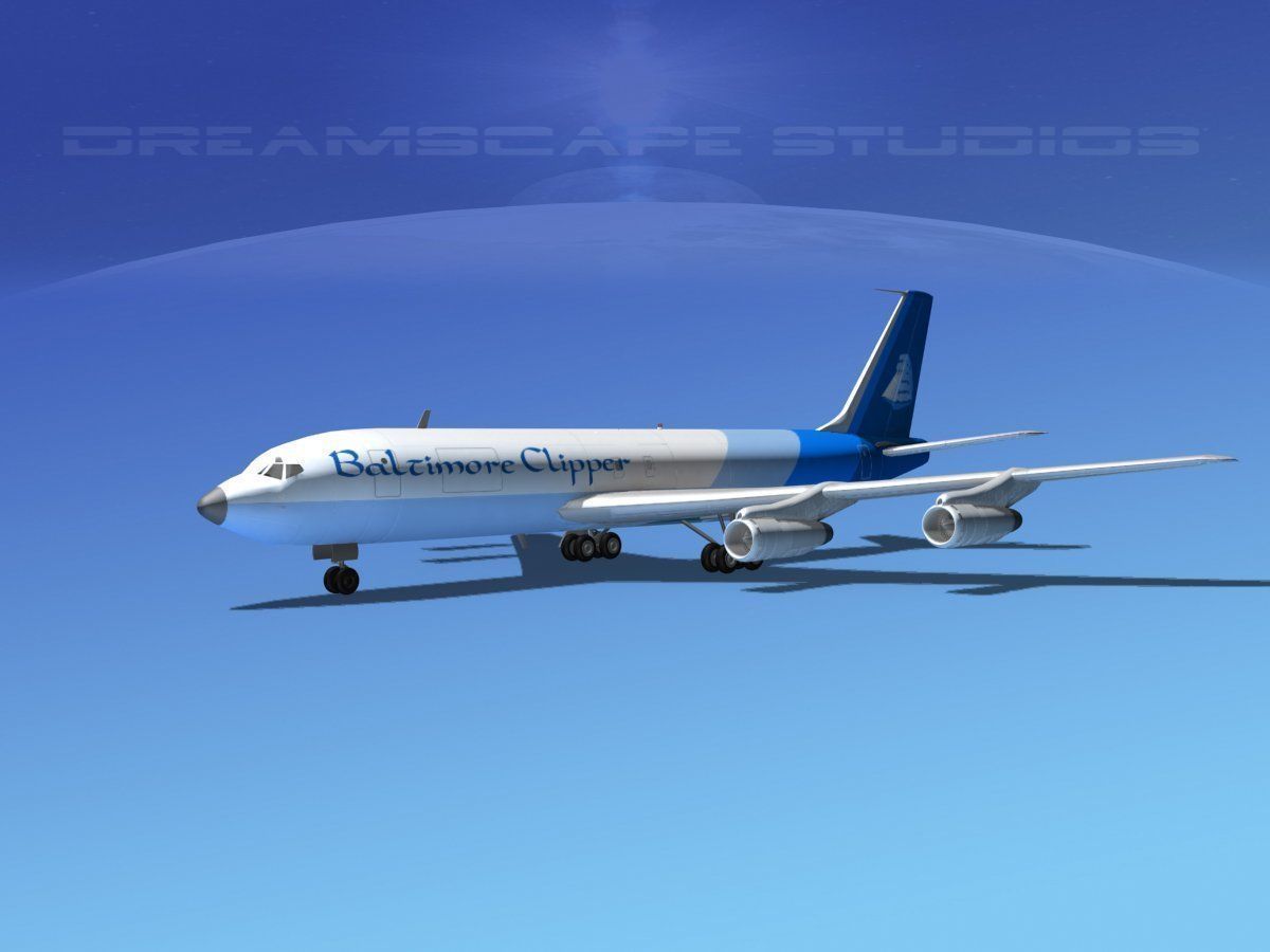 Boeing 707 Baltimore Clipper 3D model_1